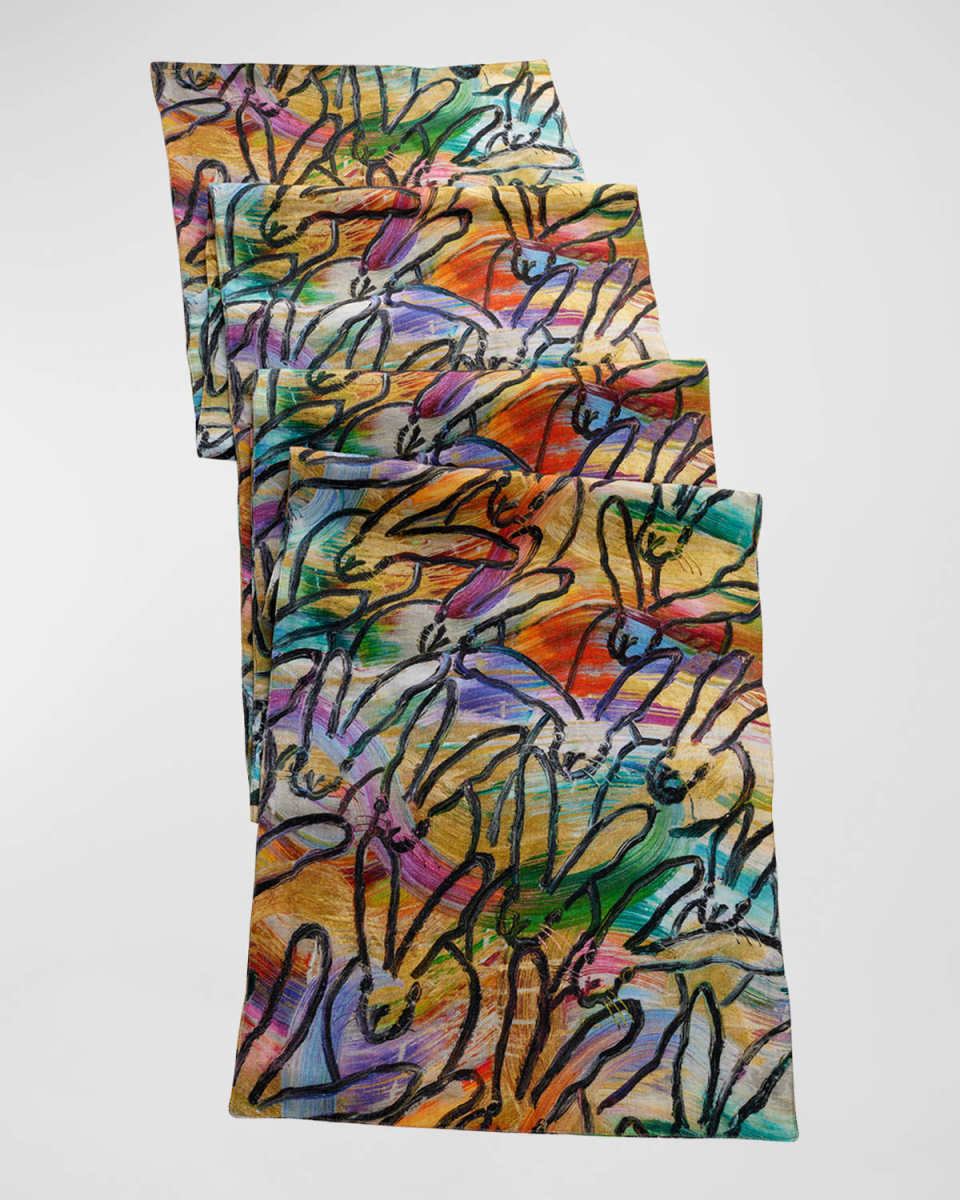 Wonderland Printed Linen Table Runner